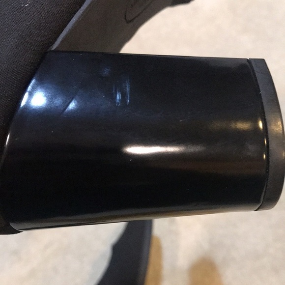 Anne Klein Black iFlex “Carole” Women’s Block Patent Look Heel Fabric Shoes-11 - Picture 7 of 11